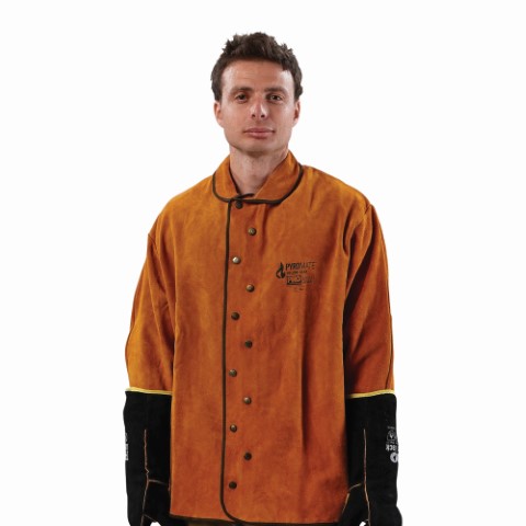 PRO JACKET WELDING LEATHER H/DUTY QUALITY STAGGERD STUDS COLLAR 2XL